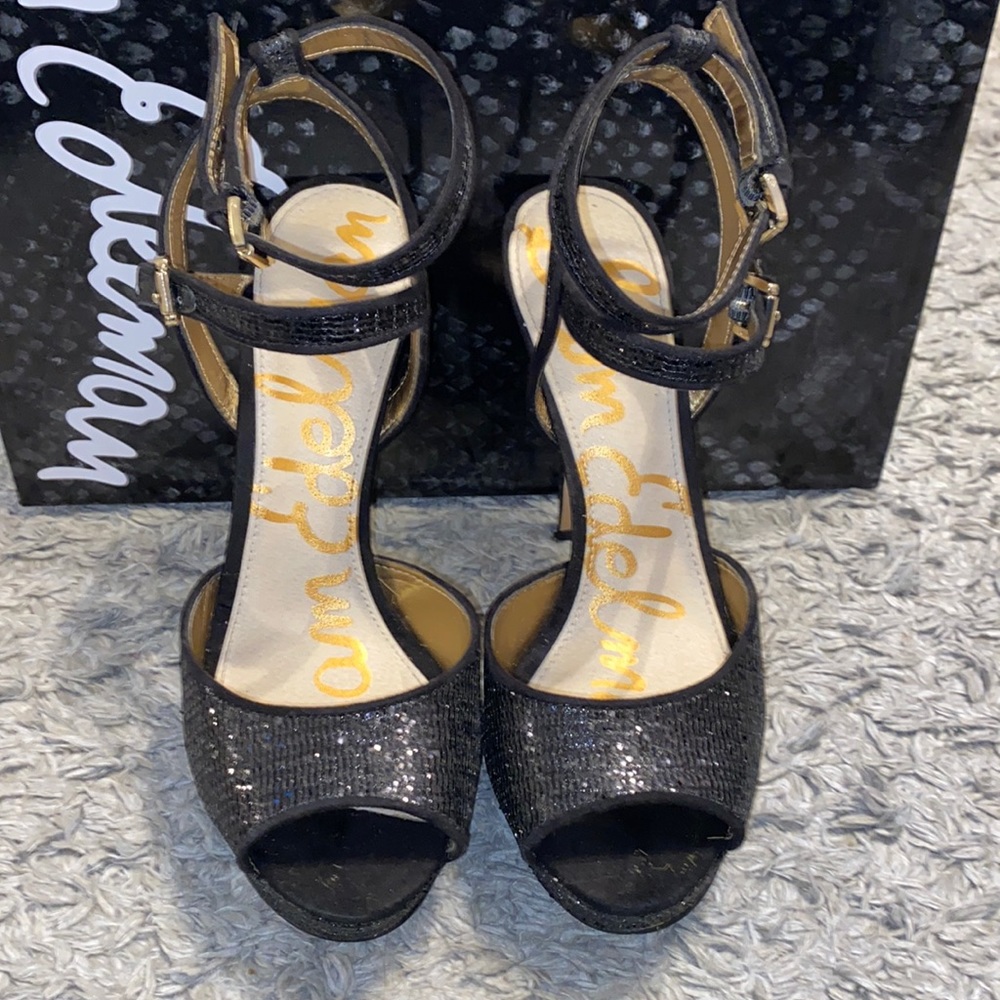 Black glitter heels - Picture 3 of 6